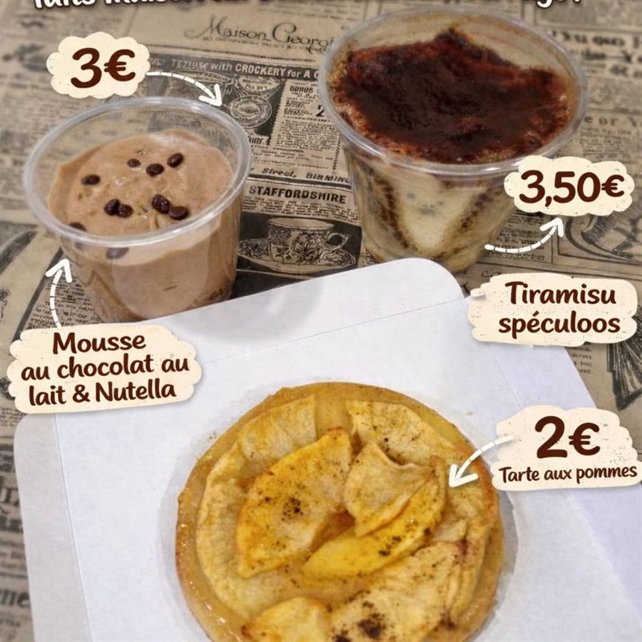 Tiramisu spéculoos, mousse chocolat-Nutella et tarte aux pommes